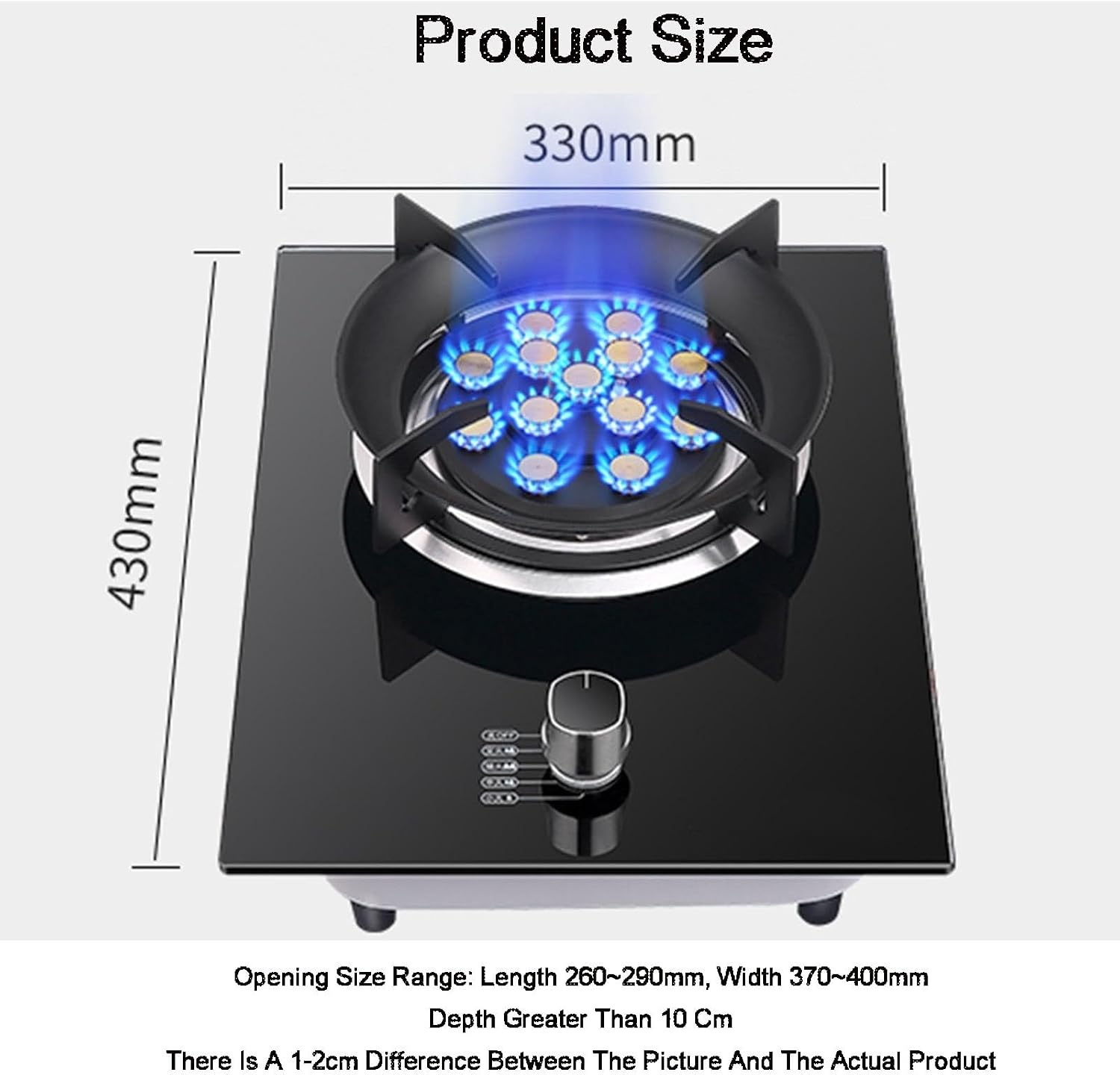 Single-Burner Gas Stove,Timed-Split Nine-Burner Gas Stove, Direct Injection Fierce Fire,Home Kitchen with Flameout Protection