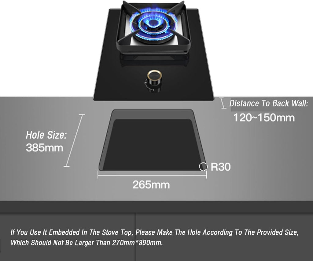 Propane Gas Stove,Desktop Propane Gas Stove,Tempered Glass Single Burner Propane Stove,Max 17742.4BTU Suitable for Apartments, Kitchens and More (Color : NG)
