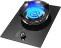 Portable Gas Stove 1 Burner,Counter Top Stove 5.2KW Gas,Tempered Glass Cast Iron Pot Rack,with Flameout Protection,for Home Kitchen Motor Home Camp(LPG)
