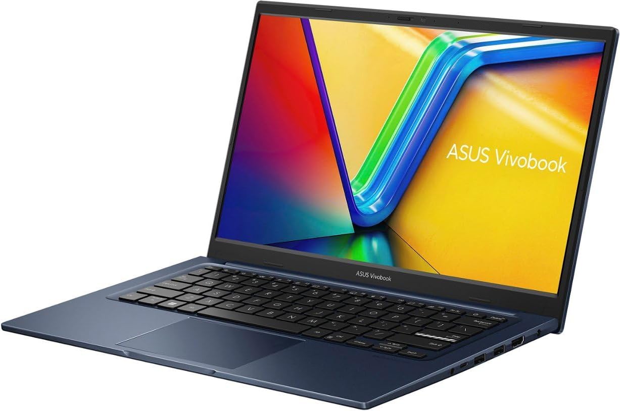 ASUS Vivobook Laptop 14.0' FHD Display (6-Core Intel i3-1215U, 16GB RAM, 512GB PCIe SSD, Intel UHD, WiF 6E, Bluetooth 5.3, Webcam, Win 11 Pro) w/DKZ USB Hub Port Expander