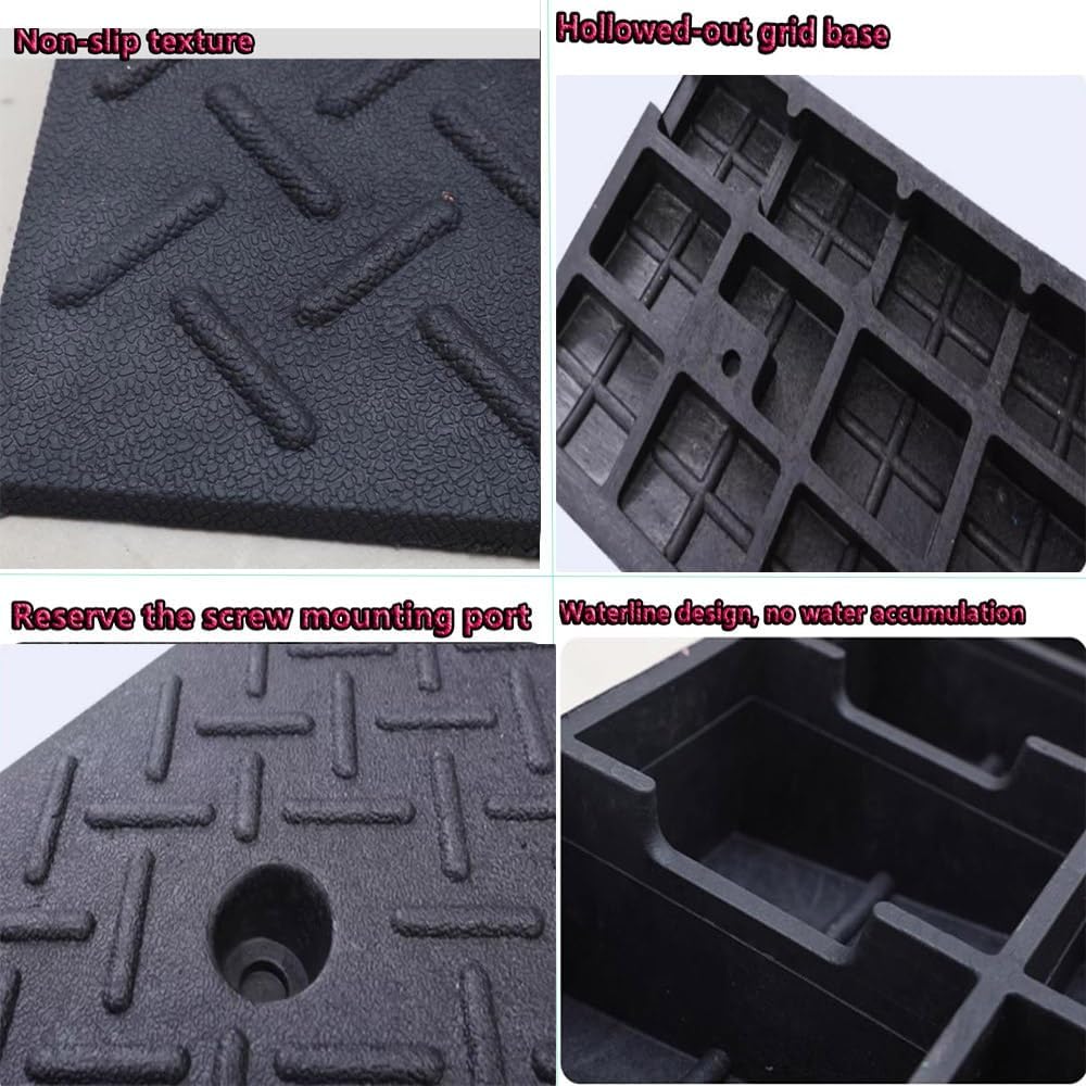 Curb ramp,Driveway ramp, 2' 3' 4' Rise Doorway Threshold Ramp, Heavy Duty Loading for Trailer Truck(H 20CM/8')