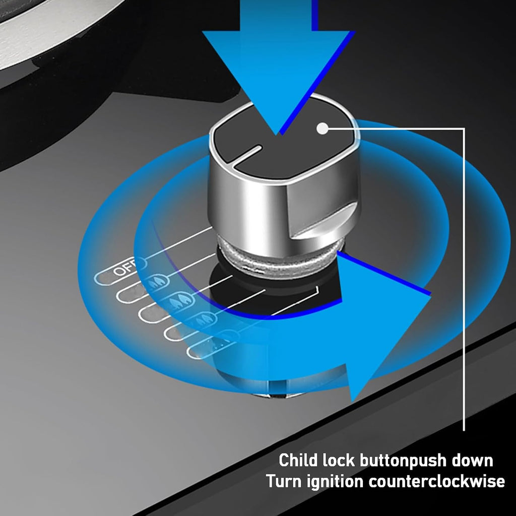 Indoor Gas Stove, NG/LPG Single Burner 5.2kw,Thermocouple Flameout Protection Device Portable Single Stove,for Home(LPG)