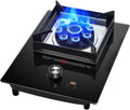 Portable Gas Stove,1 Burner Propane Stove,Max 17742.4BTU Tempered Glass with Pulse Electronic Ignition for Indoor Kitchen, Open Kitchen and Apartment (Color : Black, Size : NG)