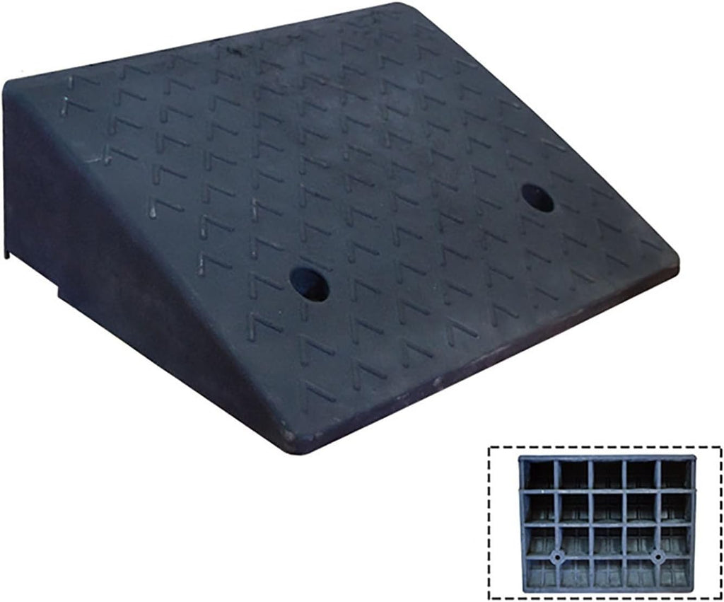 Heavy Duty Rubber Door Threshold Ramp, Wheelchair & Walker Access, Anti-Slip Texture, Water Drainage Design for Home Doorways, Steps & Showers
