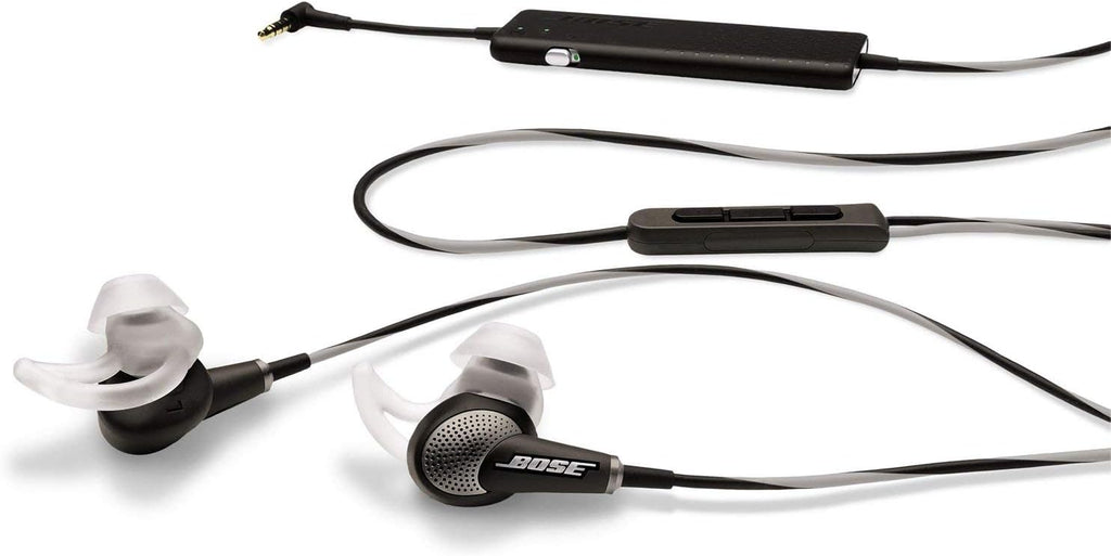 Bose QuietComfort 20i Acoustic Noise Cancelling Headphones, Black/White (Renewed)