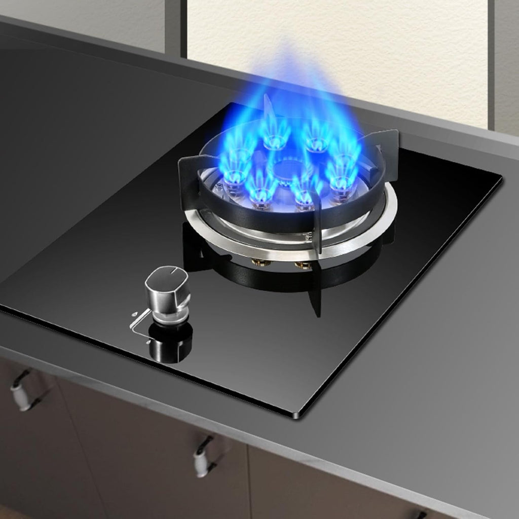 Gas Stove with 1 Burner,5.2KW Kitchen Counter Top Stove,Catering Indoor Regulators,with Accidental Flameout Protection Device,for Home Kitchen(LPG)