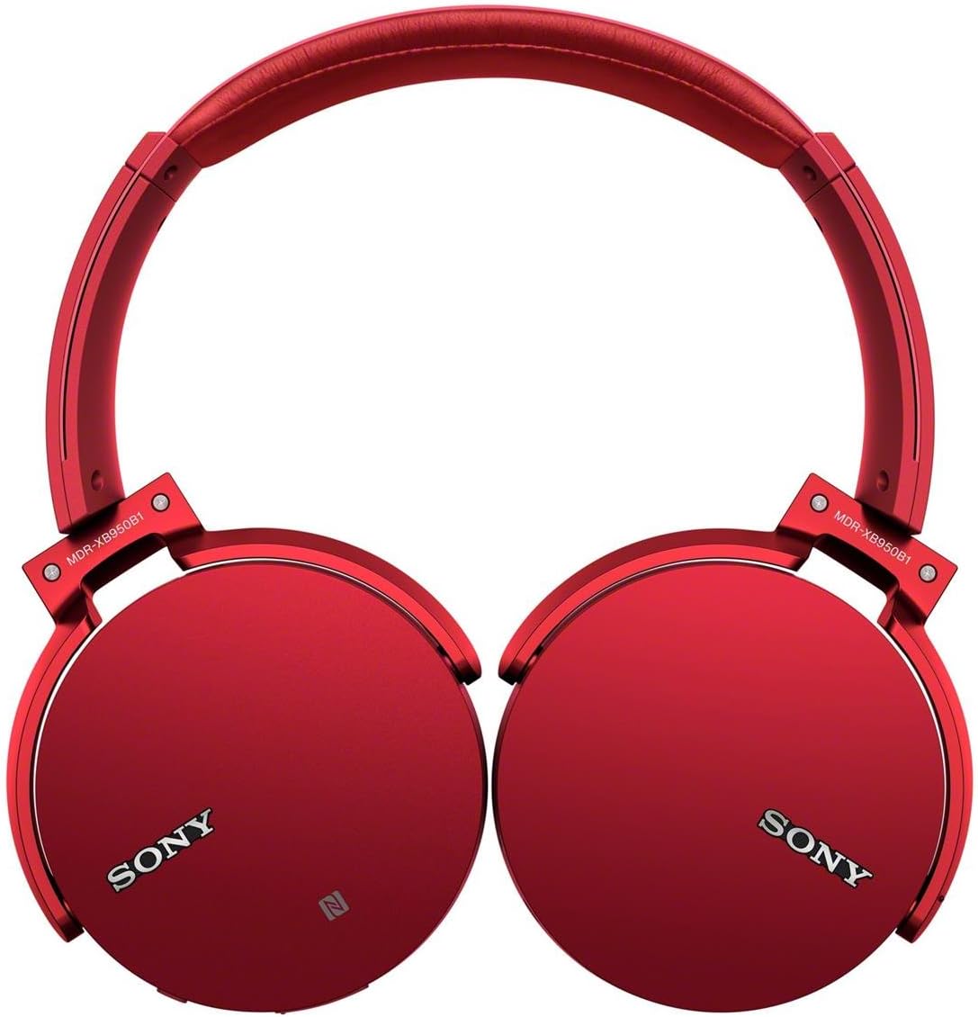 Sony XB950B1 Extra Bass Wireless Headphones with App Control, Red
