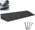Rubber Kerb Ramp, Heavy Duty Threshold Ramps,Height 3.9/4.3/4.7/5.1/5.5/5.9 inches,Curb Ramp for Driveway, Mobility Scooter/Door/Step(Height 10cm (4 inch))