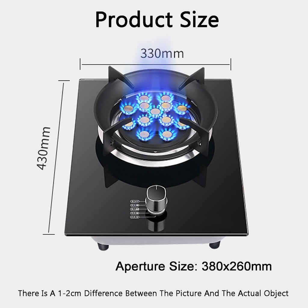 Gas Cooker,5.2kW 13-Cavity Gas Stove,Single-Burner Dual-Purpose Cooker,for Family Restaurants Food Stalls