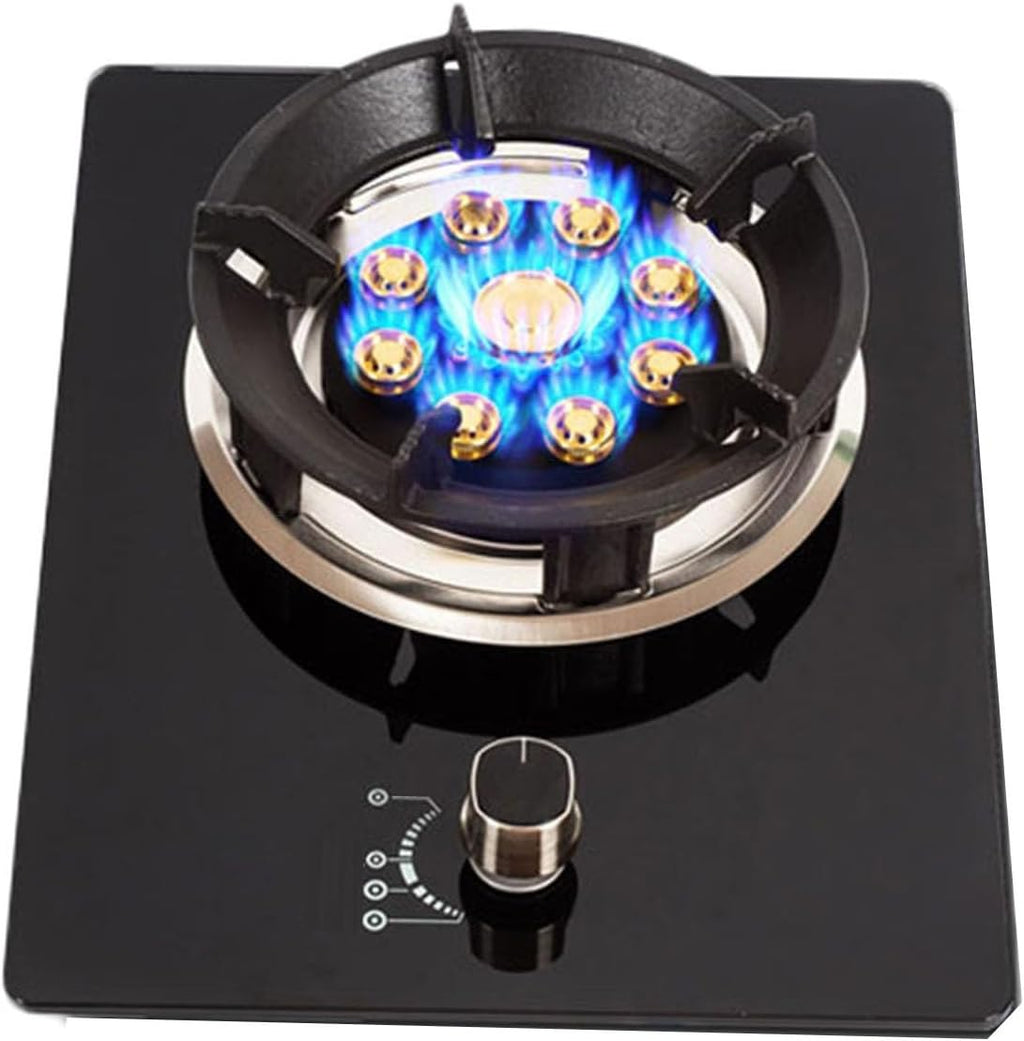 Single-Burner Gas Stove,Black Nine-Chamber High Flame Type Energy-Gathering Stove Frame,for Restaurant