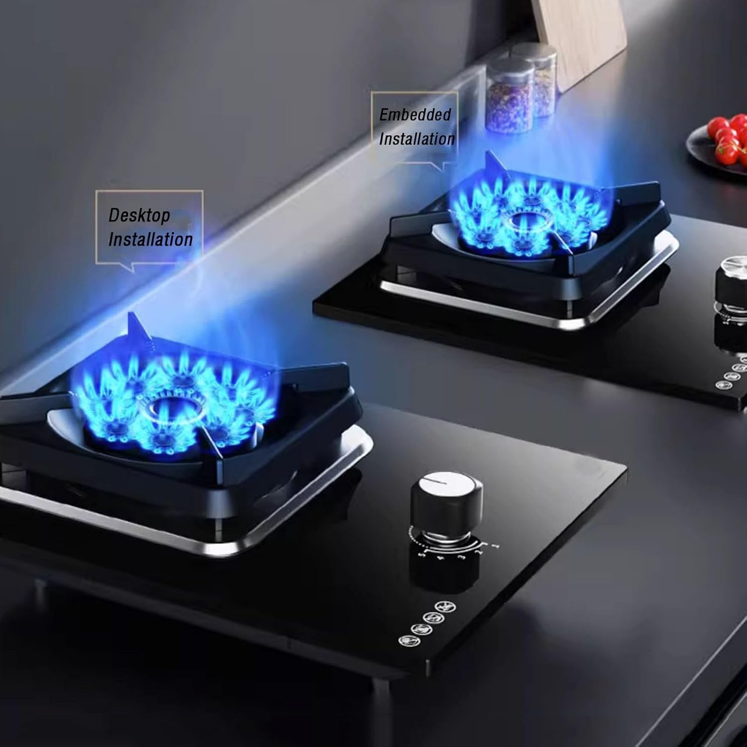 Gas Stove,NG/LPG Convertible,Turn Off the Flame Regularly,with Flameout Protection Tempered Glass Cooktop,Suitable for Apartments,1 Burner (Color : NG)