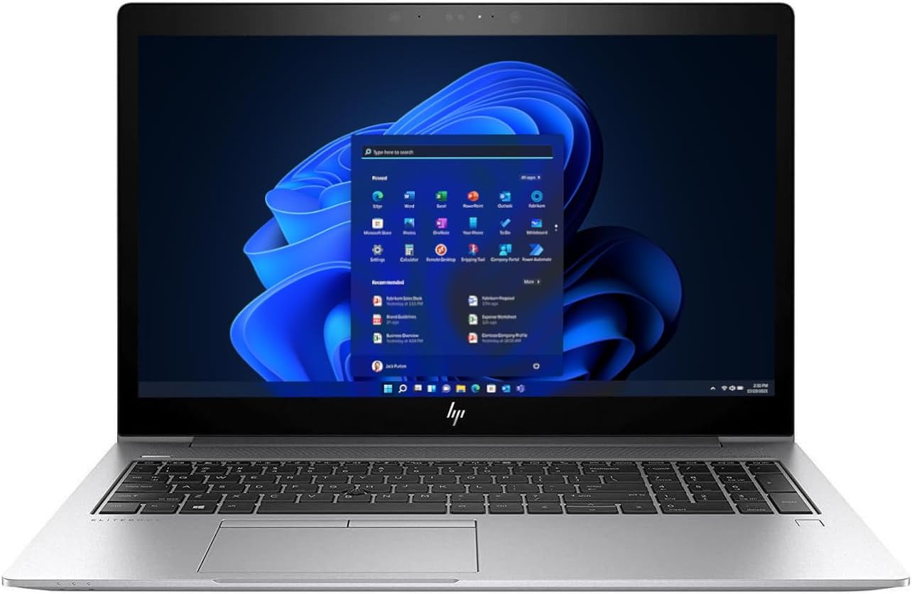 HP EliteBook 850 G5 15.6' Laptop, Intel i5 8250U 1.6GHz, 32GB DDR4 RAM, 512GB NVMe M.2 SSD, 1080p Full HD, USB C Thunderbolt 3, Webcam, Windows 11 Pro (Renewed)