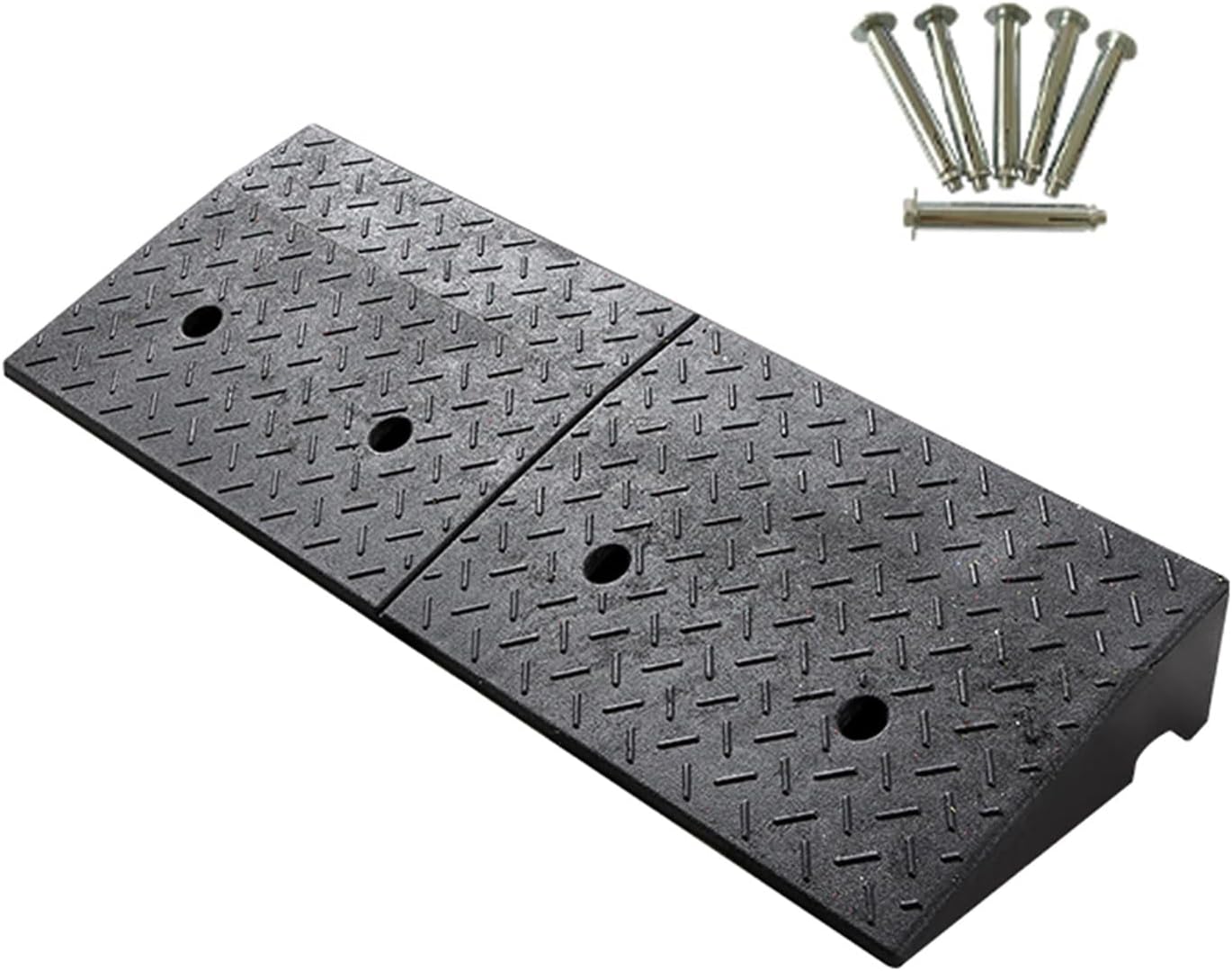 Rubber Driveway Curb Ramp, Heavy Duty Threshold Ramp, Slope Ramp for Bike Vehicle Sidewalk Wheelchair (Size : Height 13cm (5inch))