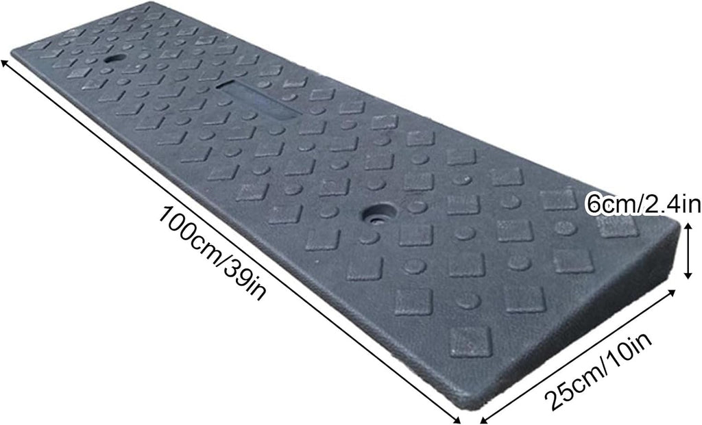 Curb Ramp, Strong Load-Bearing Capacity, Easy Installation, Threshold Ramp for Wheelchairs, Bikes, Sidewalk, Motorcycles(25 * 6cm/10 * 2.4in)