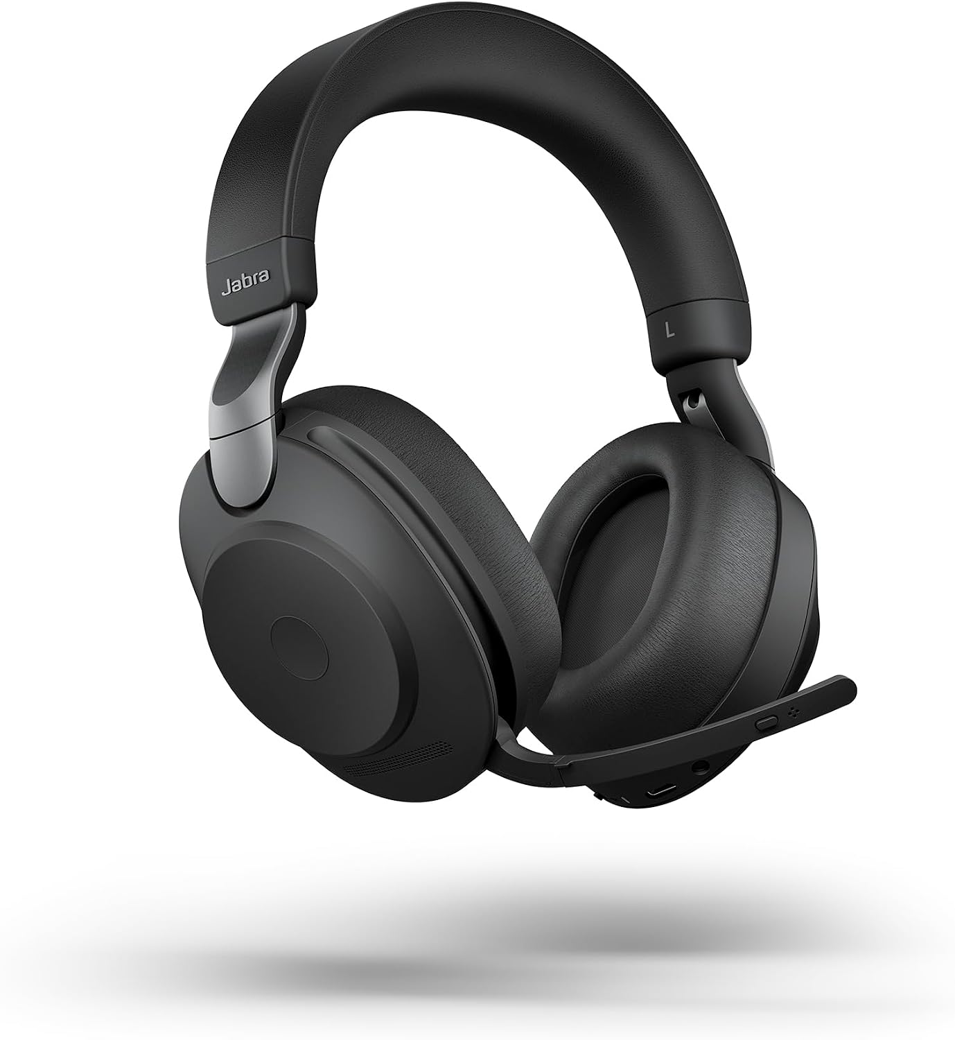 Jabra Evolve2 85 Wireless PC Headset – Noise Cancelling UC Certified Stereo Headphones with Long-Lasting Battery – USB-C Bluetooth Adapter – Black