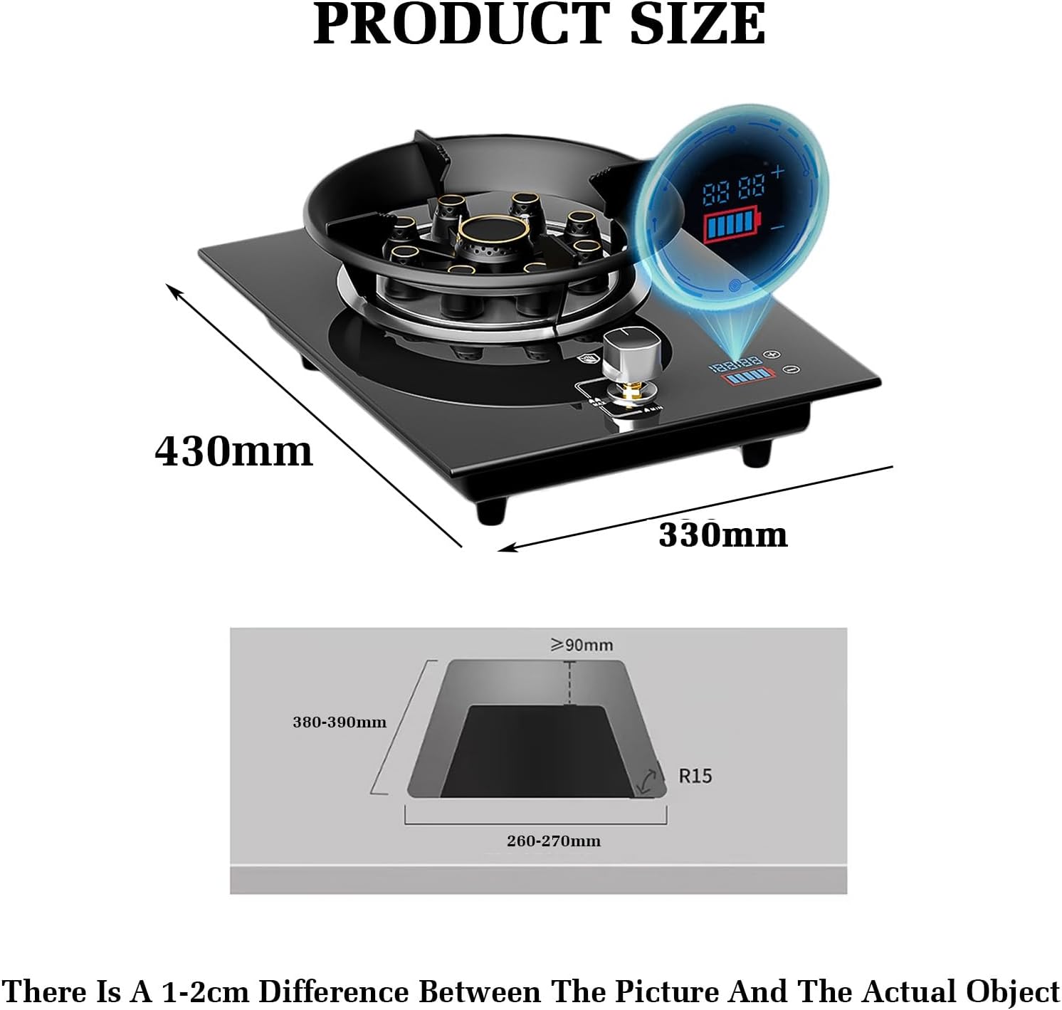 Gas Stove Single Burner,5.2KW Camping Gas Cooker,Gas/LP Gas Conversion Stove,with Accidental Flameout Protection Device,for Home Kitchen(NG)