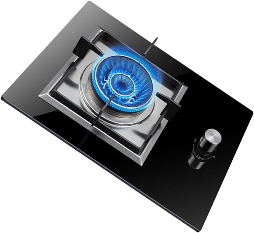 Gas Stove,with Protection Lock NG/LPG Gas Cooktop,Heat Load:4.5KW/15354BTU,for Home Indoor and Outdoor Camping,Pulse Ignition,1 Burner (Color : NG)