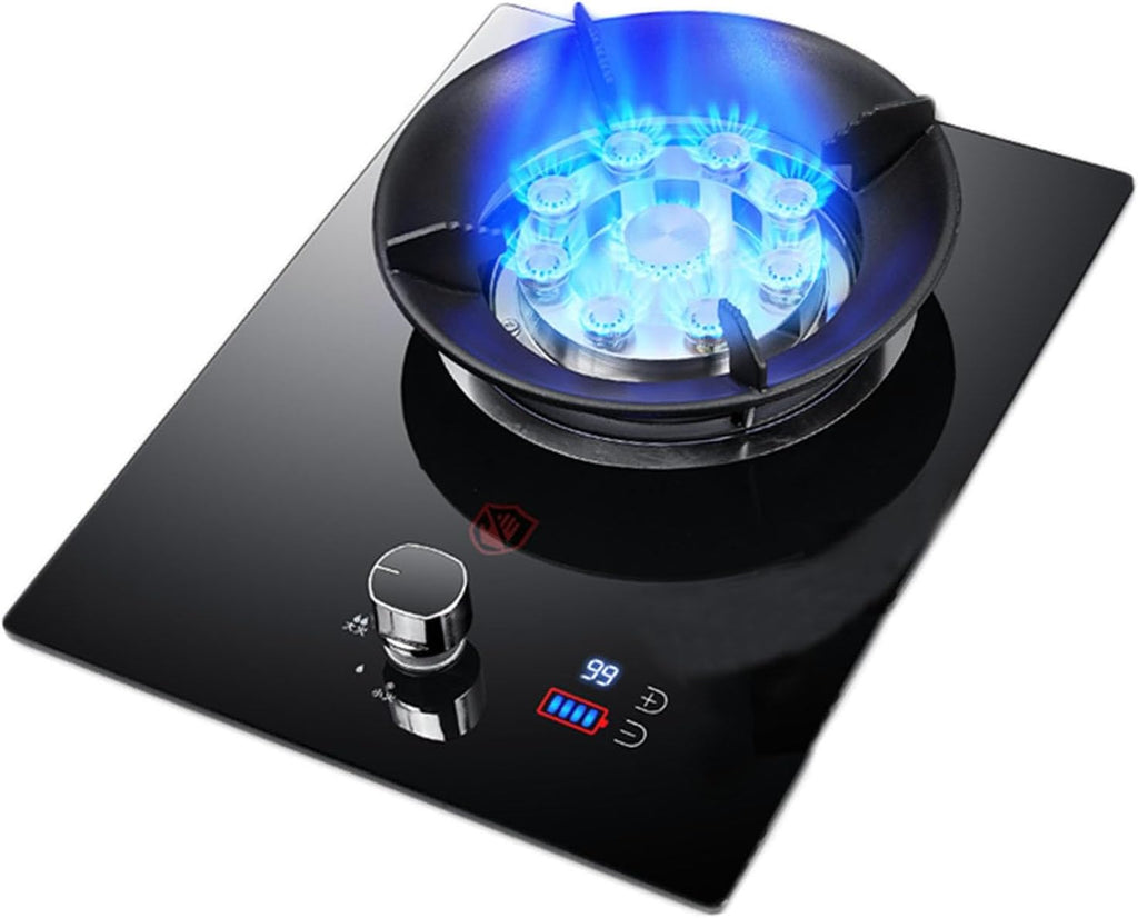 1 Burner Propane Stove,Portable Gas Stove,Tempered Glass Max 17742.4BTU with Pulse Electronic Ignition Suitable for Apartments or Kitchens (Color : LPG)
