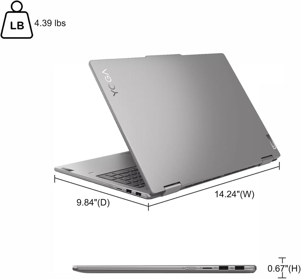 Lenovo Yoga 7 2-in-1 Laptop 16' WUXGA IPS Touch AMD 8-core Ryzen 7 8840HS (>i7-12700H) 16GB RAM 2TB SSD for Creator Designer Business Professional Win11Pro ICP Hub PC