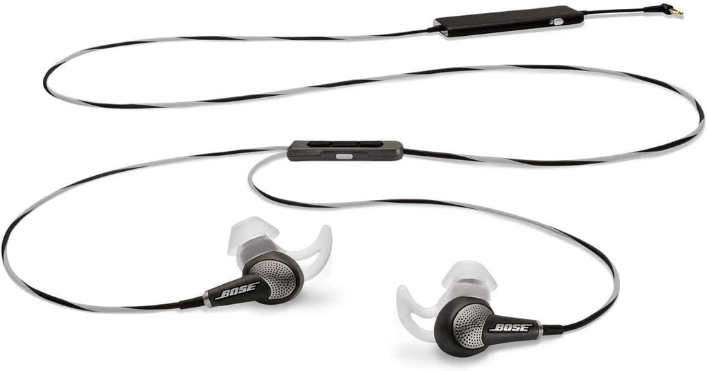 Bose QuietComfort 20i Acoustic Noise Cancelling Headphones, Black/White (Renewed)