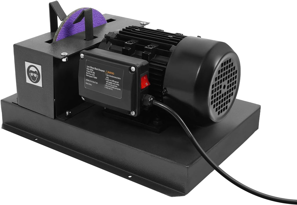 500W Lawn Mower Blade Sharpener, 2/3HP 1700 RPM Lawnmower Blade Bench Grinder with 7 Inch Ceramic Grinding Wheel for Various Lawn Mower Blades. (2/3HP)