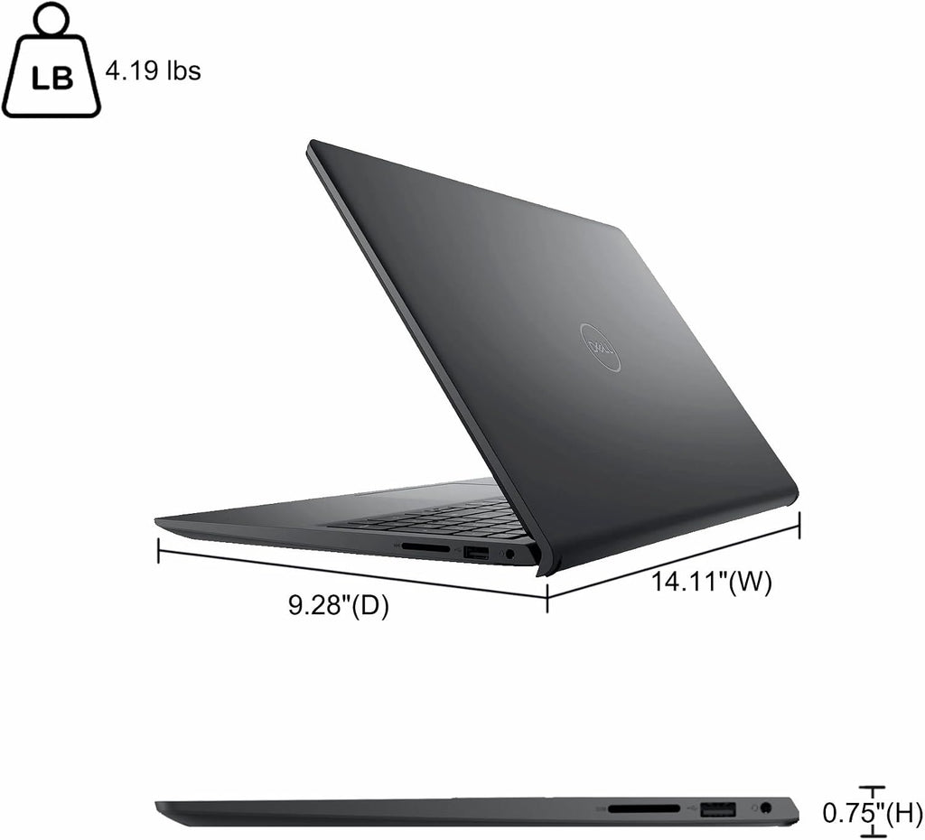 Dell 15 Business Laptop 15.6' FHD Anti-Glare Touchscreen Intel 10-core i7-1355U 16GB RAM 1TB SSD Type-C ExpressCharge Long-Lasting Battery Win11Pro