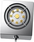 Single Burner,Natural Gas Stove,Nine-cavity Desktop Stainless Steel Gas Stove,Thermocouple Protection,Suitable for Home Use, 18648