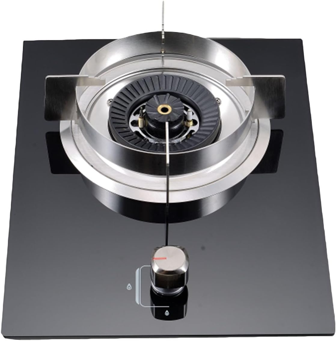 Portable Gas Stove,1 Burner Propane Stove,Tempered Glass Max 17742.4BTU with Pulse Electronic Ignition Suitable for Apartments or Kitchens(black) (Color : LPG)