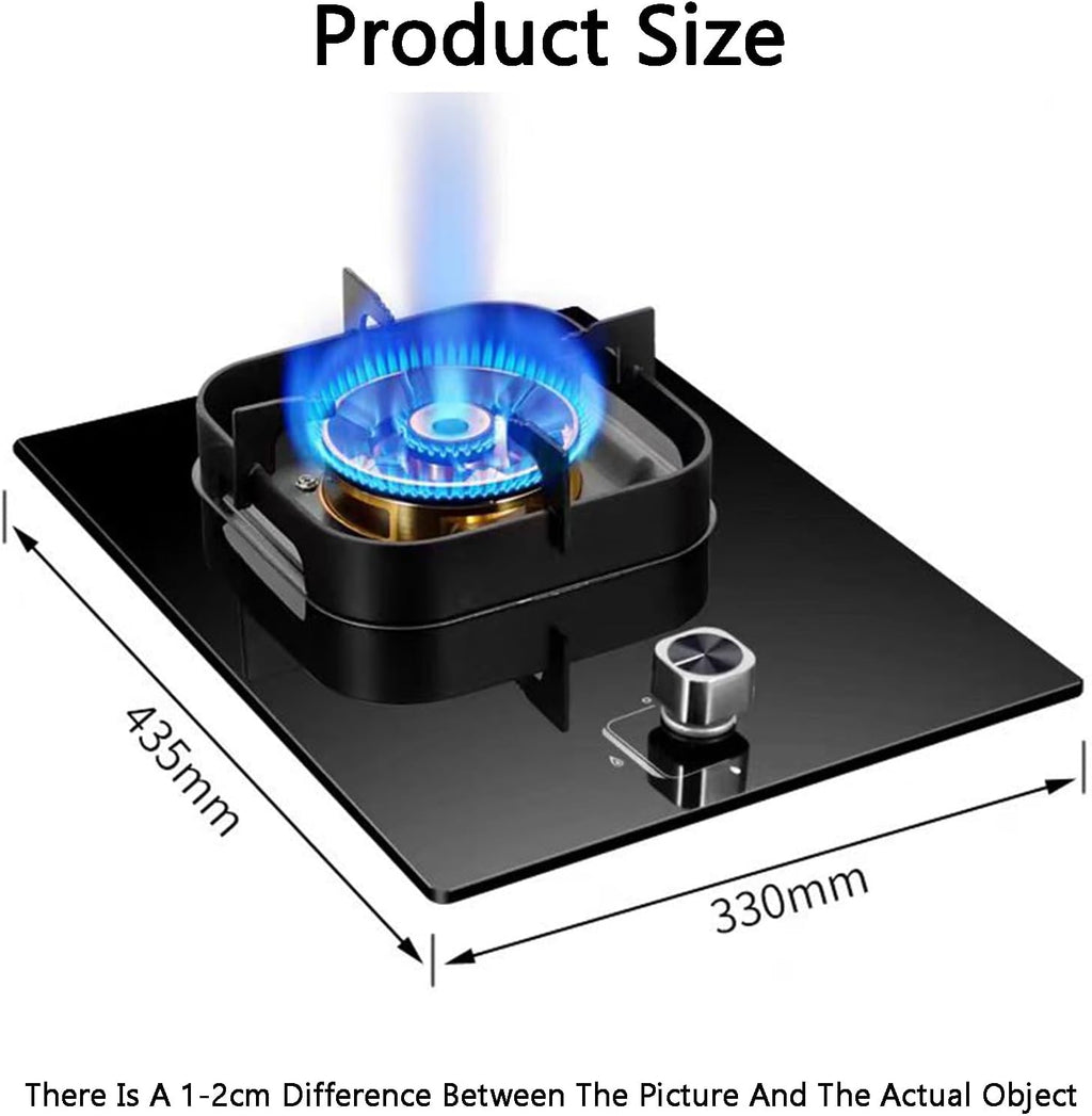 Gas Cooker,Single-Burner 5.2kW Tabletop Gas Stove,Built-in LPG/NG Cooker,for Family Restaurants Food Stalls(LPG)