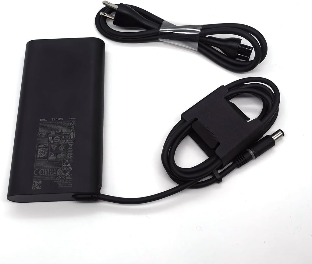 Dell Laptop Charger 240W Watt Barrel 7.4mm tip GAN AC Power Adapter,Precision 7670 7680 7770 7780 Charger, Black, LA240PM200