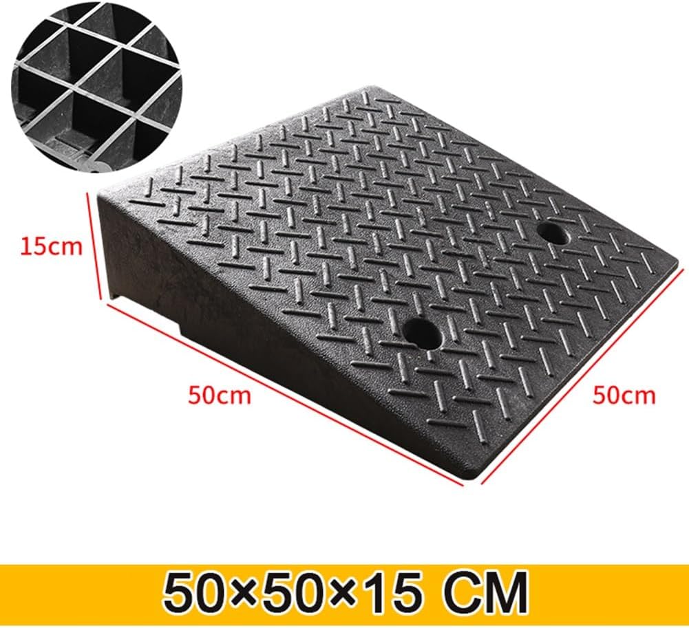 Kerb Ramps, 4 5 6 inch Non-Slip Curb Steps Heavy Duty Threshold Ramps Wheelchairs Scooters Motorcycles(6 inch Rise)