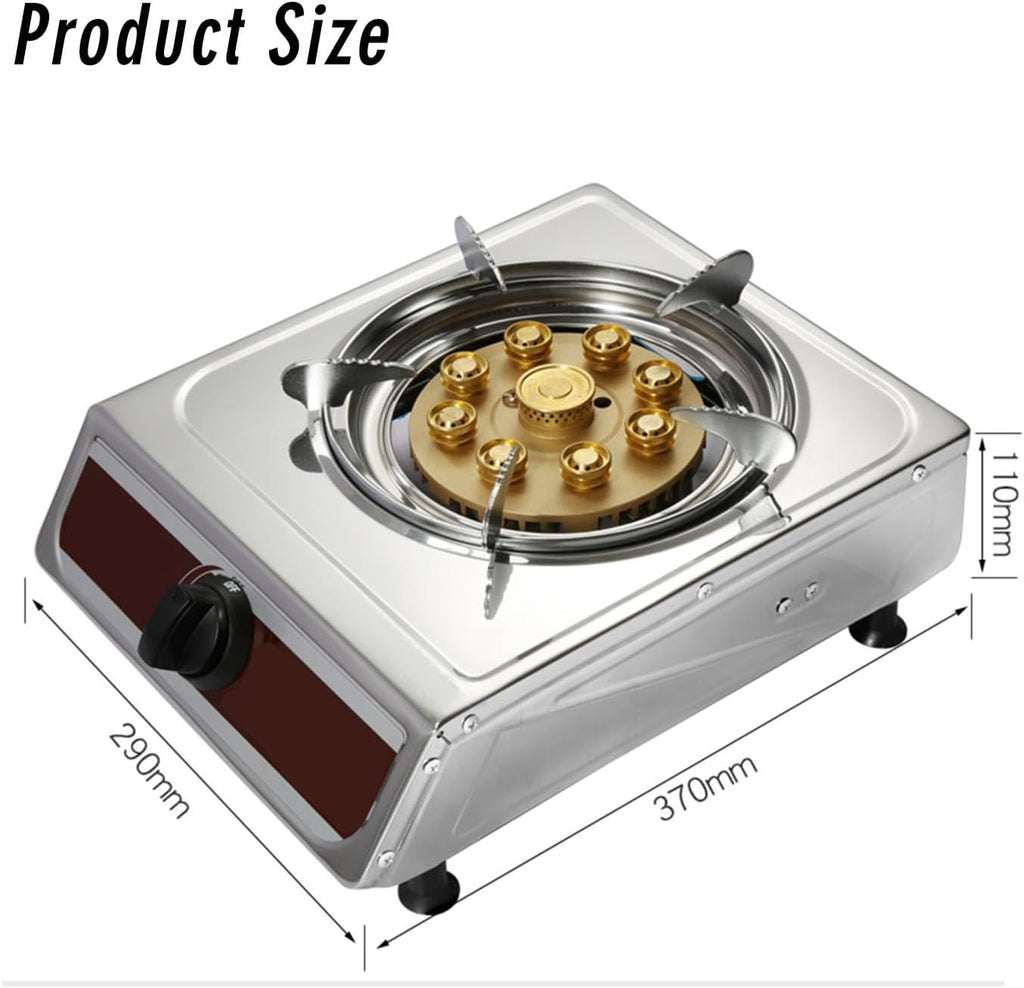 Portable Gas Stove,Cassette Stove,Max 23884BTU Single Burner Cassette Stove Piezo-Ceramic Ignition for Car Travel Home and Apartment (Color : LPG)