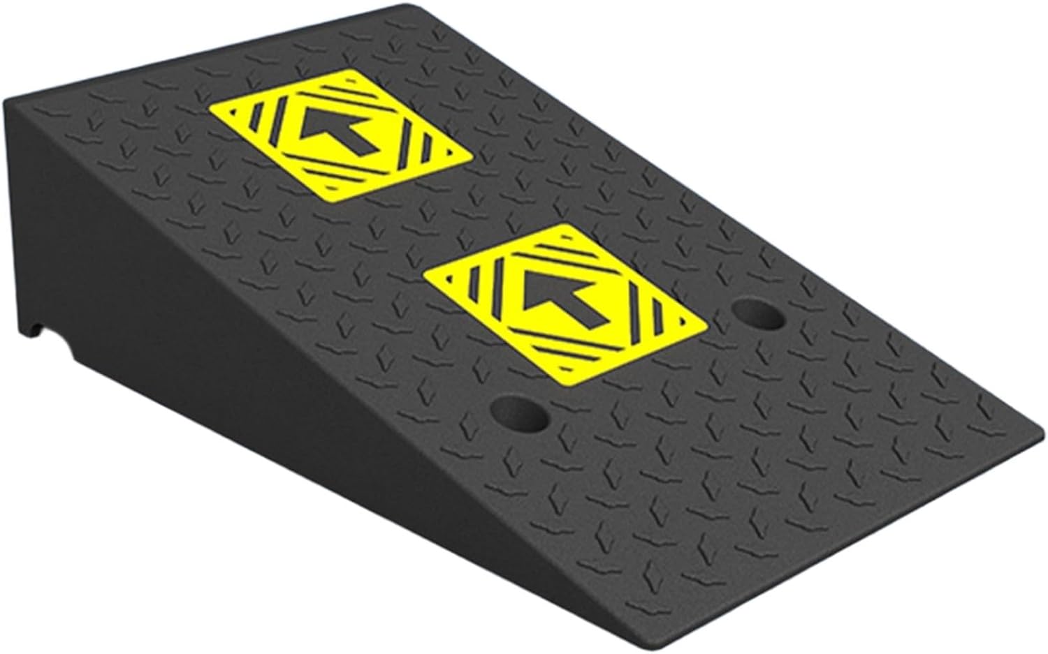 Heavy Duty 6614lb/3000kg Curb Ramp, Non-Slip Surface, Threshold Ramp with Yellow Arrow, Suitable for Car, Motorcycle, Bike, Wheelchair(80 * 50 * 24cm/31 * 20 * 9.4in)