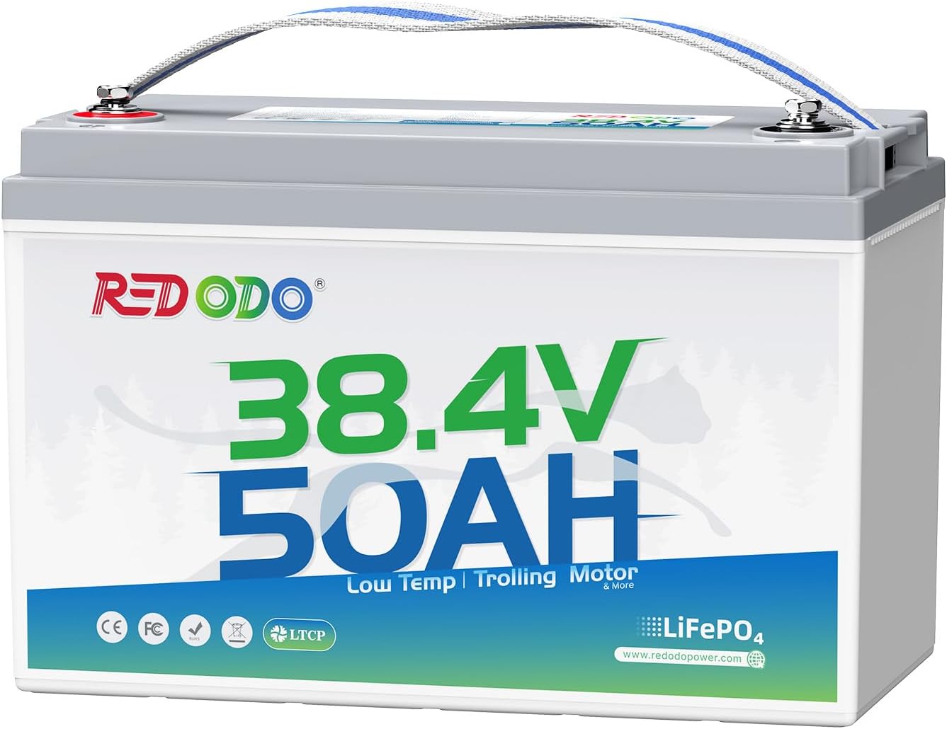 Redodo 36V Lithium Battery 50Ah LiFePO4 Battery with Low-Temp Protection, 50A BMS, 1920Wh, 10 Years Lifespan, Deep Cycle Group 31 Lithium Battery for 36V Trolling Motor, Yacht, Marine, Boat, Golf Cart