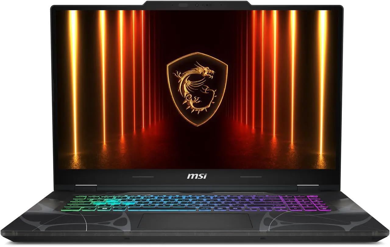 msi 2025 Gaming Laptop Cyborg Intel Core 7 240H 10-Core NVIDIA GeForce RTX 5060 8 GB 16 GB DDR5 2 TB SSD 17.3' 1920 x 1080 144 Hz Win11 Home Wi-Fi 6E Bluetooth 5.3 Numeric Keypad 720p HD Camera