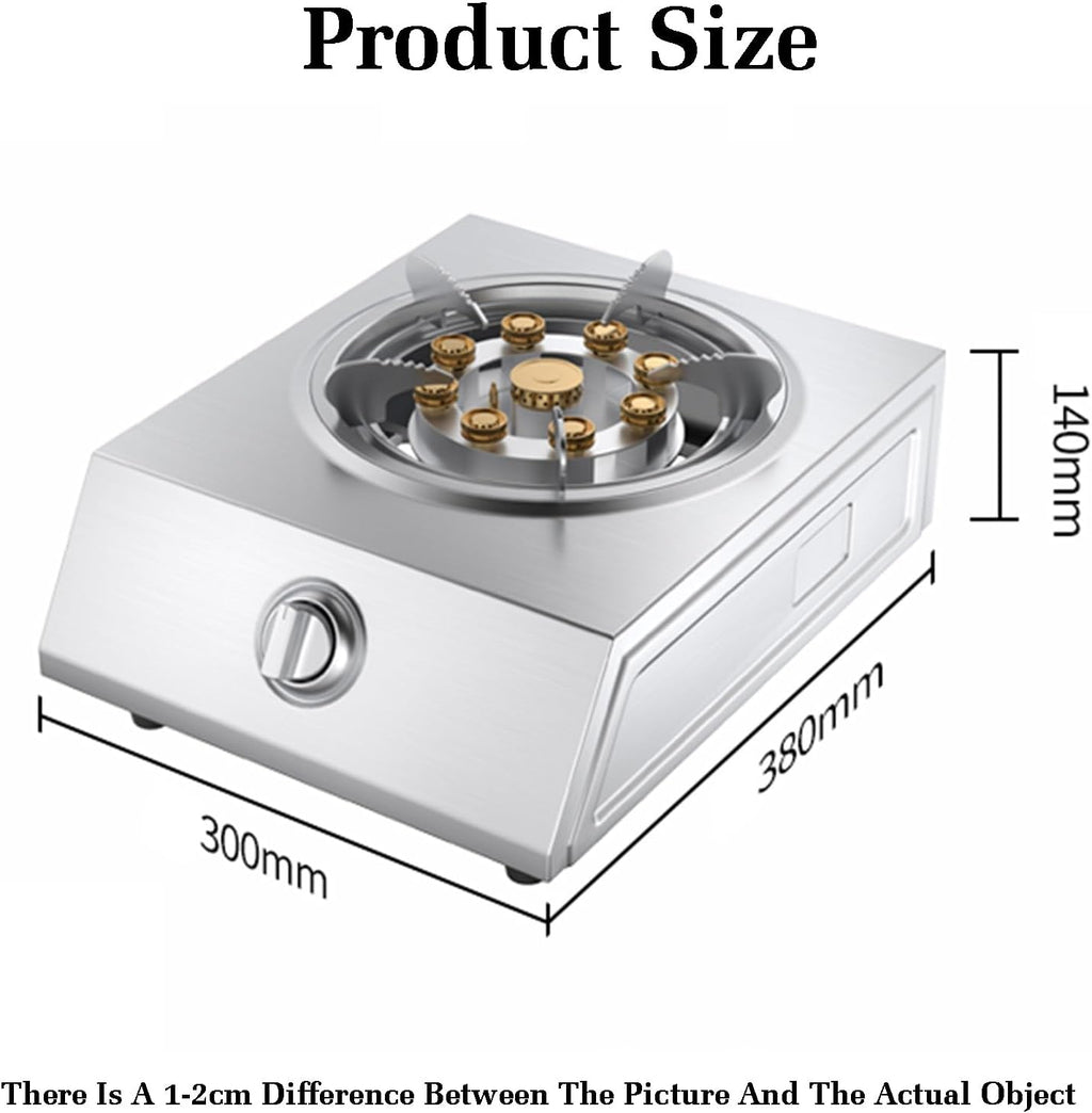 Gas Cooker 1 Burner,7.5KW Stainless Steel Gas Stove,Gas/LP Gas Conversion Stove,with Flameout Protection,for Home Kitchen(LPG)