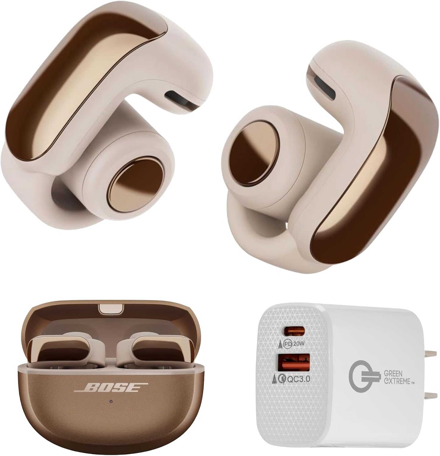 Bose Ultra Wireless Open - Driftwood Sand, with Wall Charger