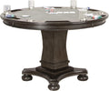 Sunset Trading Vegas Dining and Poker Table, 2 in 1 Game, Gray/Black/Off-white