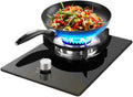 Gas Stove 1 Burner,5KW Rotary Fire,Natural Gas/Liquefied Gas Conversion Stove,Black Tempered Glass Cast Iron Pot Support,with Flameout Protection(LPG)