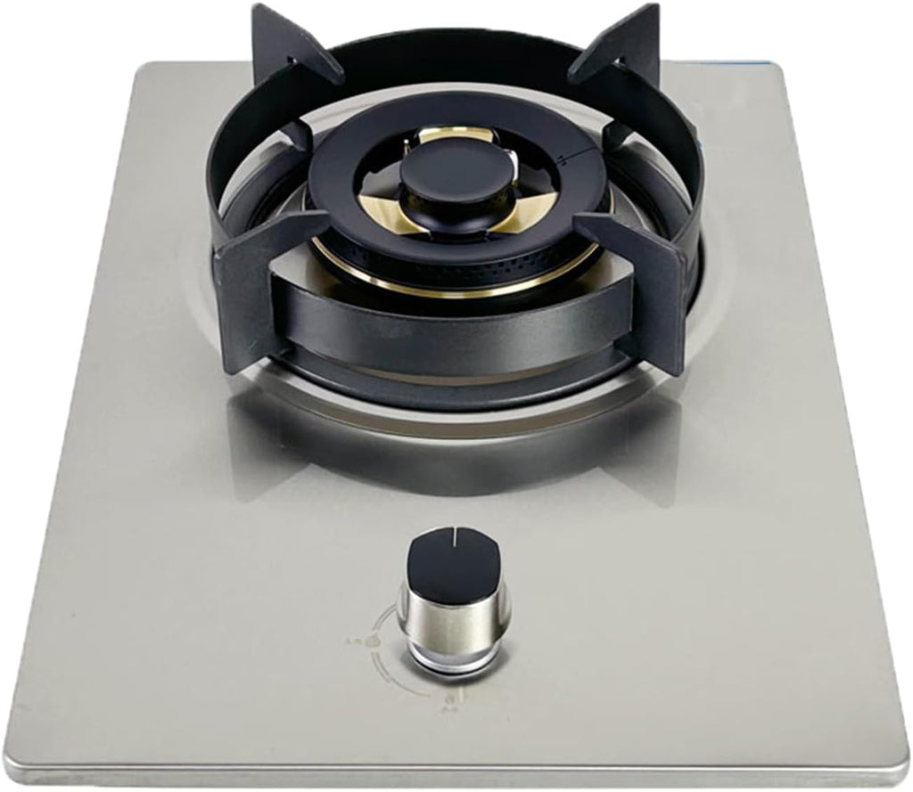 Portable Gas Stove 1 Burner,5.2kW Stainless Steel Camping Stove,LPG/NG Cooktop with Flameout Protection,for Outdoor RV Hiking BBQ(LPG)