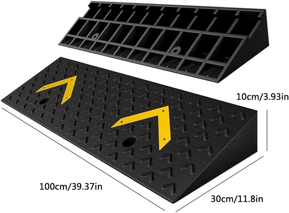 1PCS Curb Ramp Black Rubber Driveway Curb Ramps Portable Lawnmower Threshold Ramps for Loading Dock Sidewalk Scooter Wheelchair Car Truck Motorcycle Dolly(39.4x11.8x3.9in)