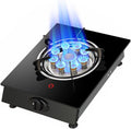 Gas Cooker,5.2kW Single-Burner Gas Cooker,Household High-Fire Tabletop Stove,for Camping Restaurants Home(LPG)