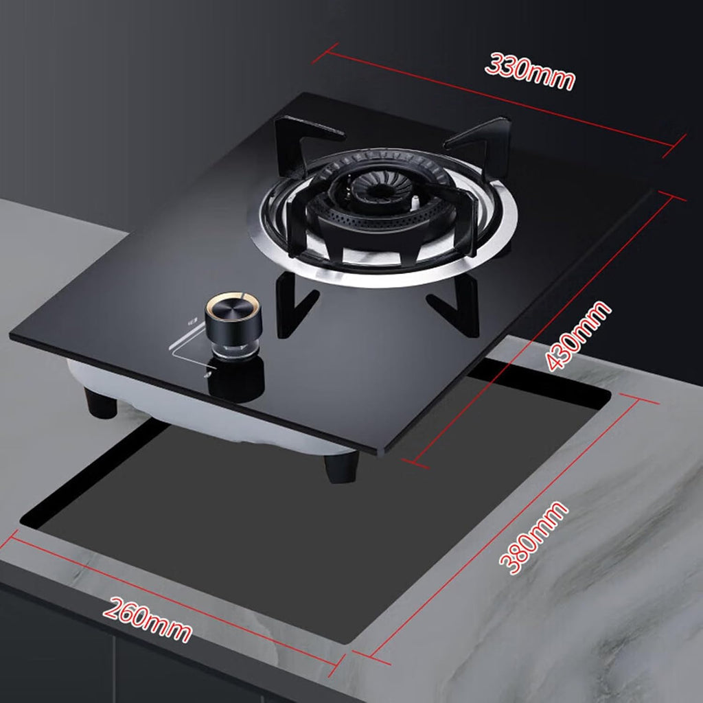 1 Burner Gas Stove,5.2KW Portable Camping Stove,Auto-Ignition Tempered Glass Top,NG/LPG Compatible for Outdoor Cooking and Emergency(LPG)