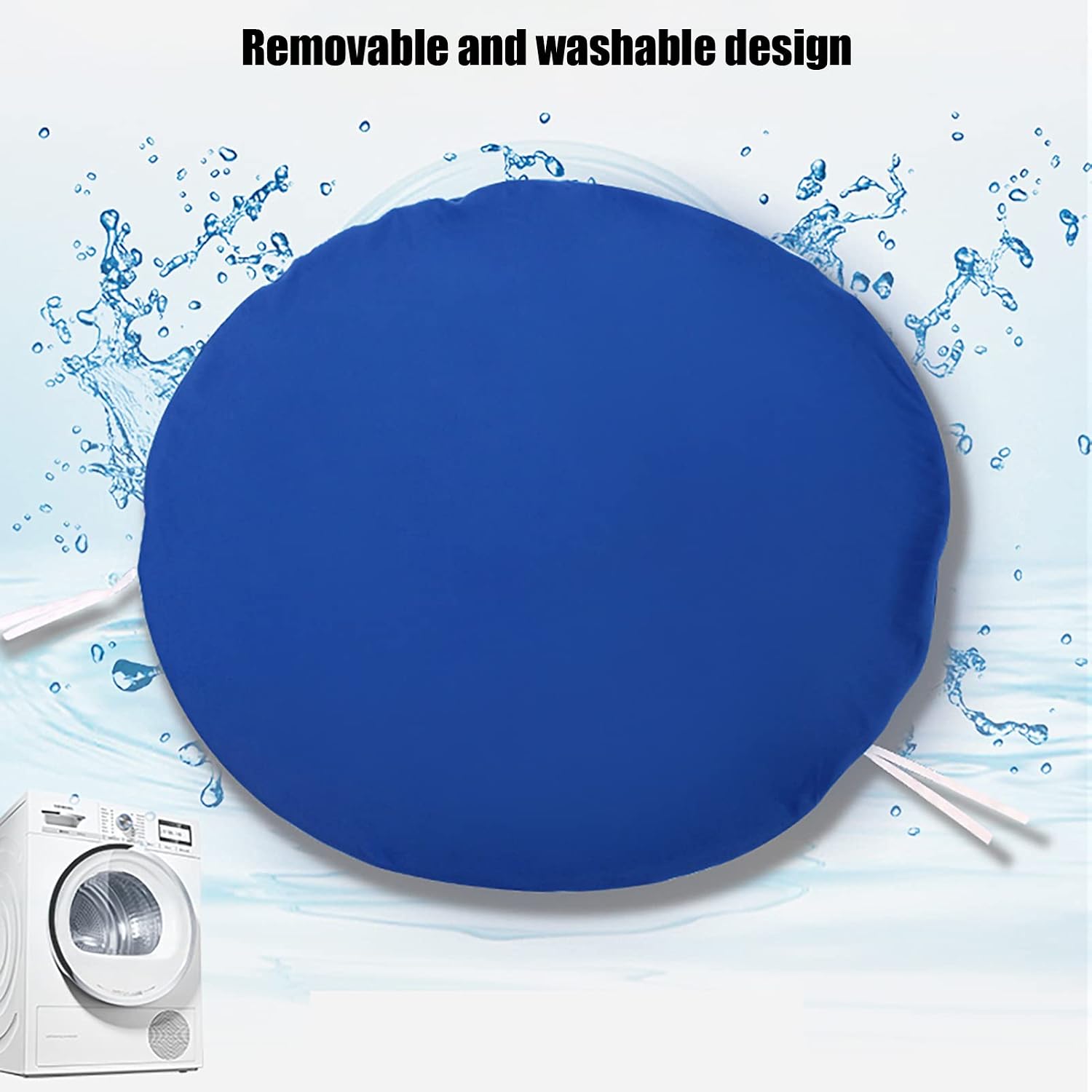 HUHJYUGE Swing Chair Cushion Seat Pads, Egg Chair Cushion Replacement, Hanging Basket Chair Seat with Pillow, Detachable, Sun-Resistant, Comfy, for Outdoor Patio Garden