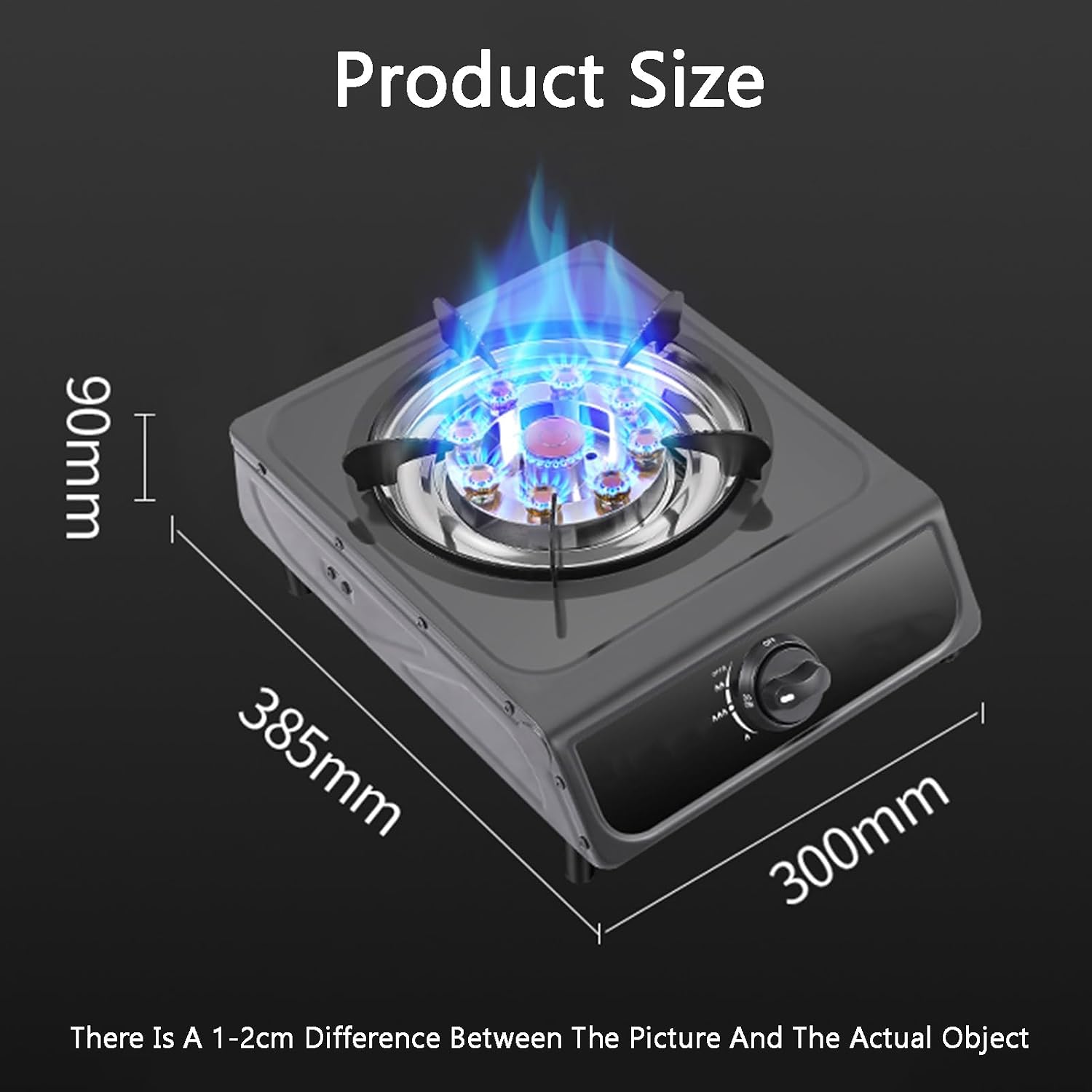 Gas Cooker,5.2kW Liquefied Natural Gas Table Stove,Stainless Steel Single-Burner,for Home Restaurant Canteen(LPG)