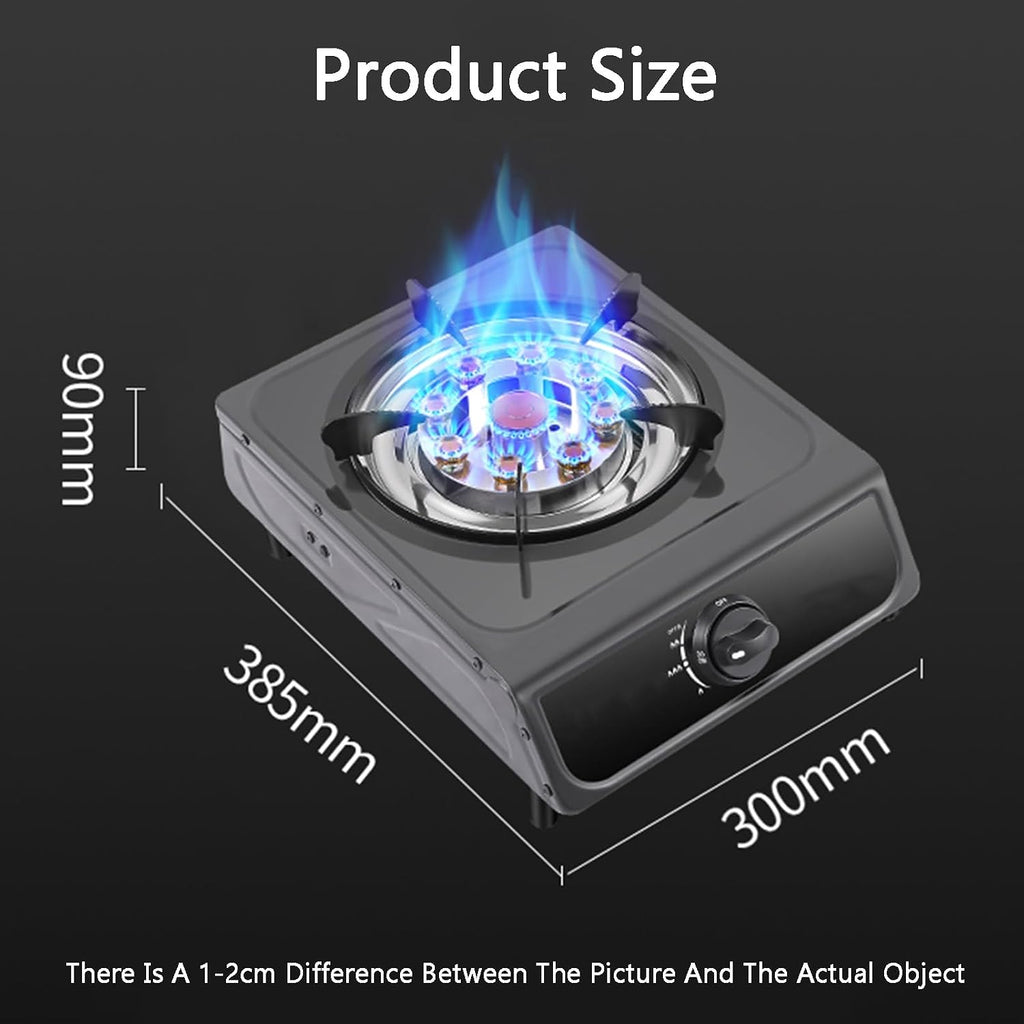 Gas Cooker,5.2kW Liquefied Natural Gas Table Stove,Stainless Steel Single-Burner,for Home Restaurant Canteen(NG)