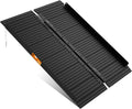 Black Aluminum Ramp 4FT, With Non-Slip Surface Wheelchair Ramp, Folding Portable Wheelchair Ramps for Home Steps,Scooter Ramp for Car, Stairs, Doorways, Curbs, 800 LBS Weight Capacity, 28.3' W x 48''L