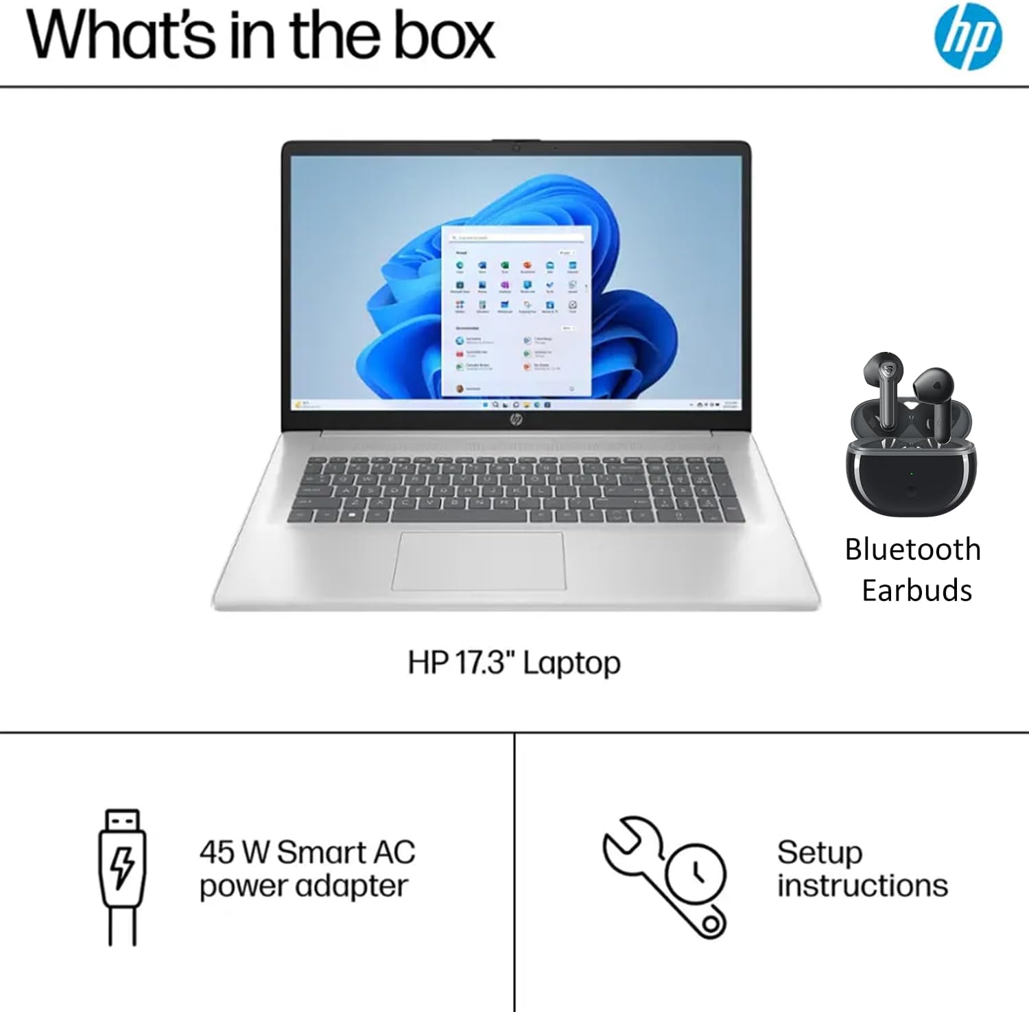 HP 17.3' Business Laptop with Copilot AI | AMD Ryzen 5 6-Core Processor | 64GB RAM | 2TB SSD | AMD Radeon Graphics | Anti-Glare | Wi-Fi 6 | USB-C & HDMI | Bluetooth Earbuds | Windows 11