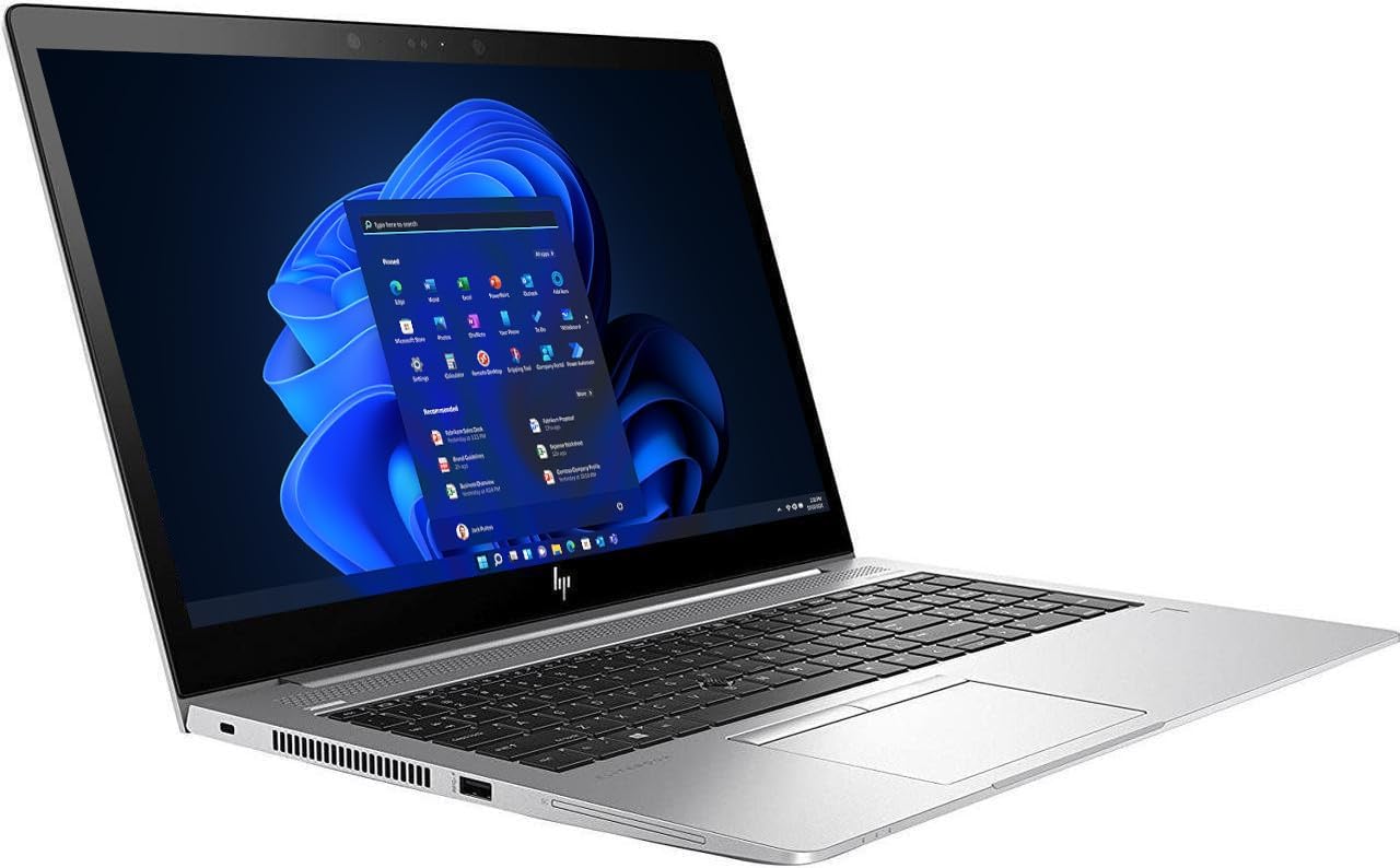HP EliteBook 850 G5 15.6' Laptop, Intel i5 8250U 1.6GHz, 32GB DDR4 RAM, 512GB NVMe M.2 SSD, 1080p Full HD, USB C Thunderbolt 3, Webcam, Windows 11 Pro (Renewed)