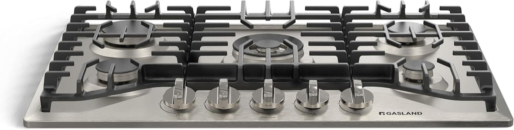 GASLAND Gas Cooktop 30 Inch, 5 Burners Propane Stovetop, Built-in NG/LPG Convertible Cooktops, Gas Countertop 120V Plug-in with Thermocouple Protection, 304 Stainless Steel Panel, CSA Certified
